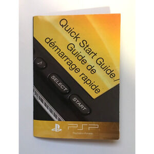 Sony PSP Quick Start Guide Poster Insert For PlayStation Portable - Manual Only